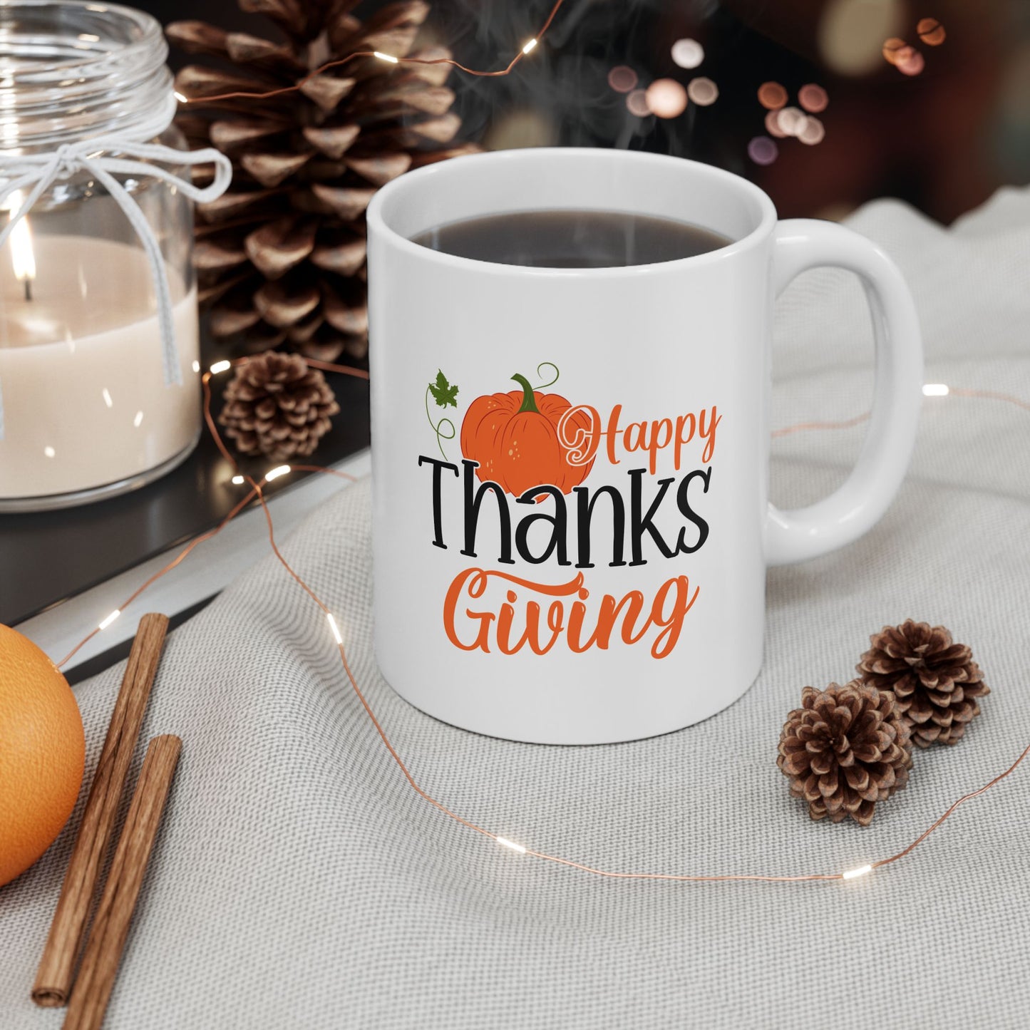 Happy Thanksgiving | Ceramic Mug, (11oz, 15oz)