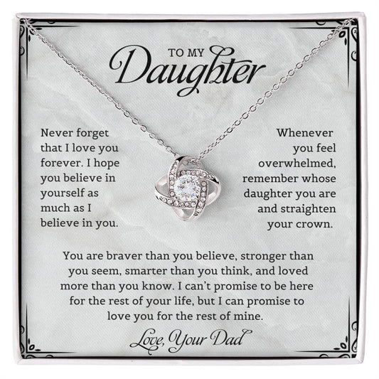 To My Daughter | Love Knot Necklace